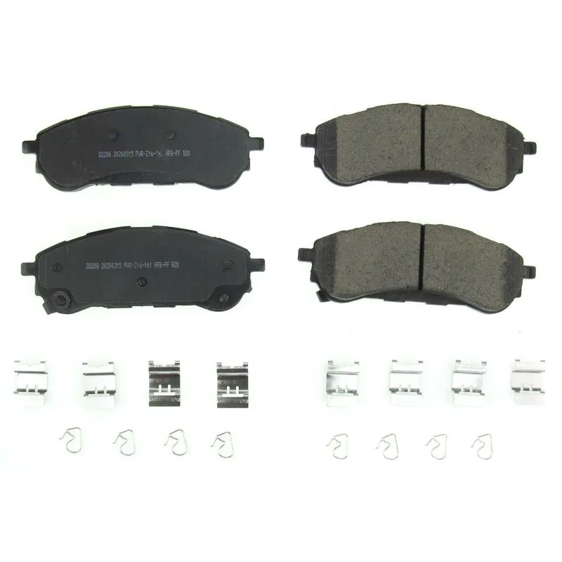 17-2208 – POWERSTOP Brake Pad, FMSI Number D2208 Ceramic Brake Pads Set Of 4 With Premium Stainless Steel Hardware